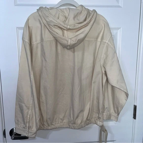 American Eagle Outfitters Womens Denim Long Sleeve Hoodie Large New - Picture 9 of 9